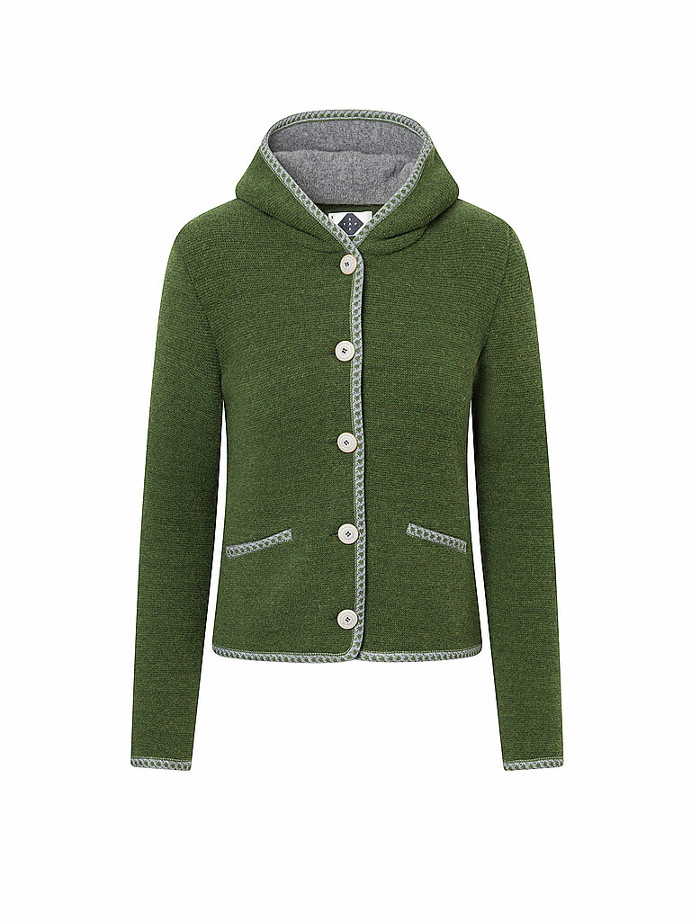 Gilet traditionnel en tricot MALWINE vert foncé XXL