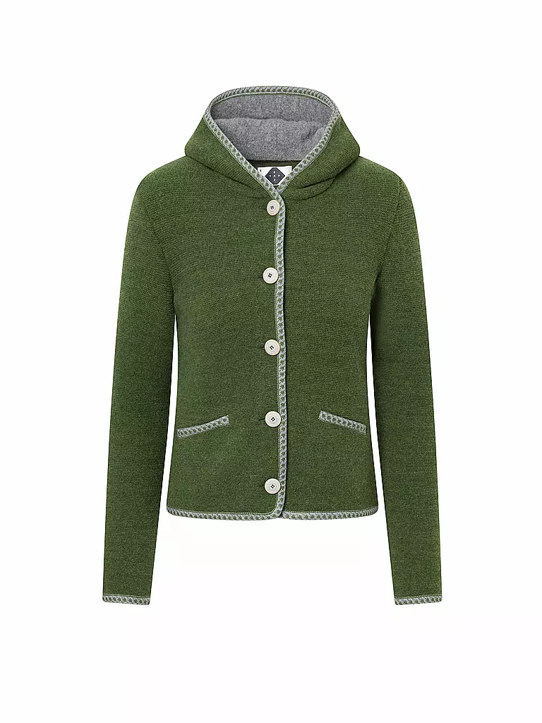 STAPF | Gilet traditionnel en tricot MALWINE | dunkelgrün