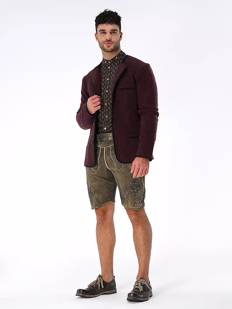 STAPF | Veste de costume traditionnelle Coupe décontractée BRUNHARD | Rouge foncé