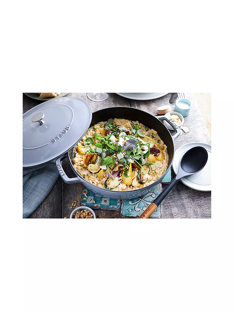 STAUB | Cuillère de service 31cm Acacia / Silicone | Marron