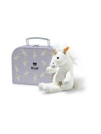 STEIFF | Peluche Unica Licorne Souple dans une Valise 20cm