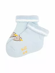 STEIFF | Chaussettes bébé gris chiné doux | Bleu clair