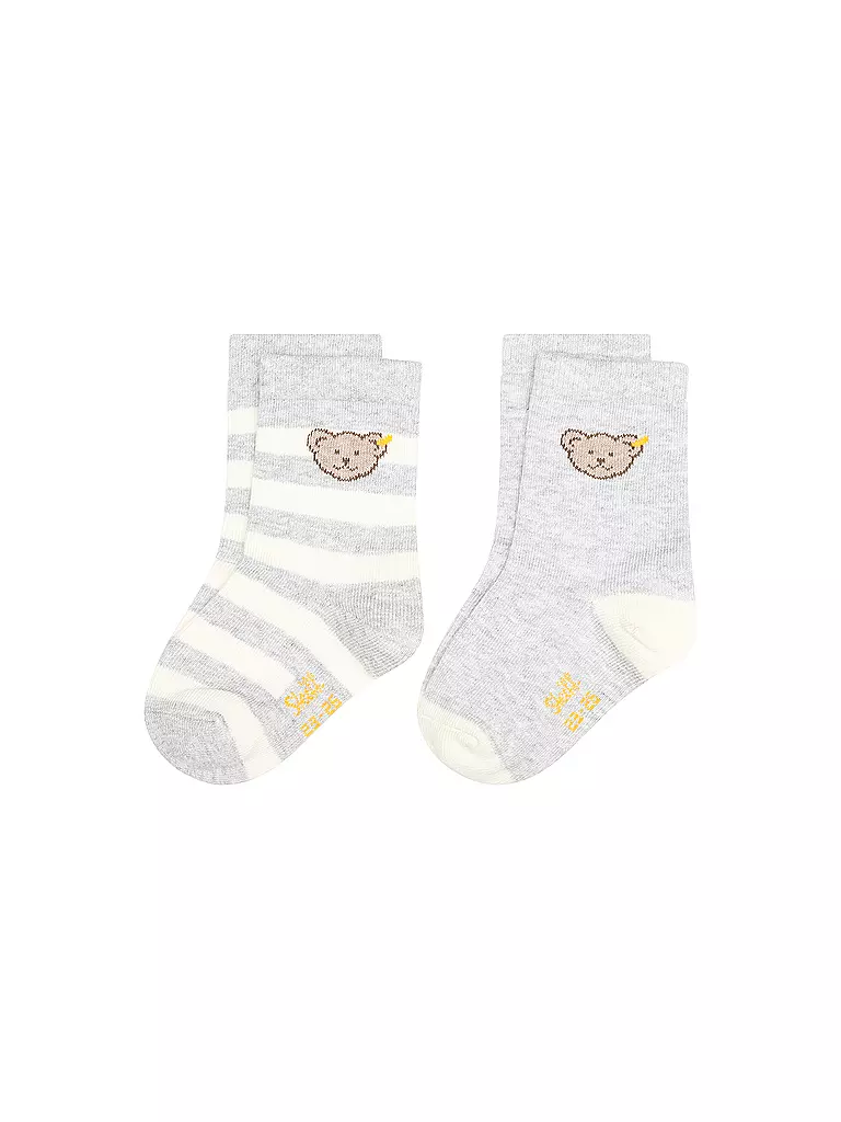 STEIFF | Chaussettes bébé lot de 2 gris chiné | grau