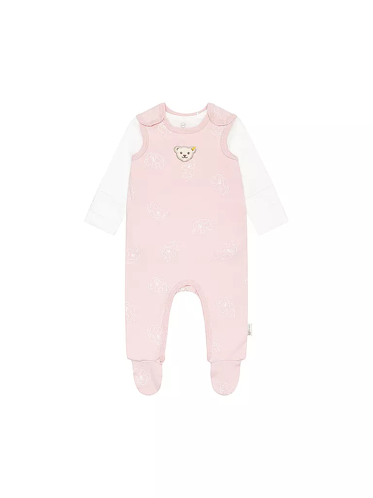 STEIFF | Ensemble bébé 2 pièces, combinaison et T-shirt à manches longues | Rose