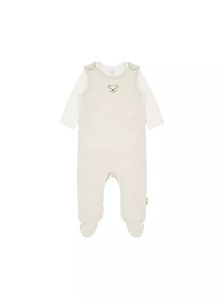 STEIFF | Ensemble bébé 2 pièces, combinaison et t-shirt à manches longues | hellgrau