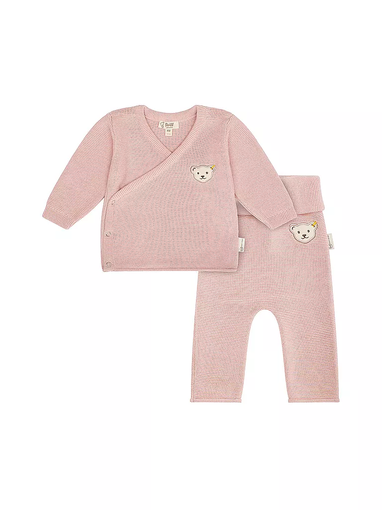STEIFF | Ensemble bébé cardigan et pantalon en tricot 2 pièces | rosa