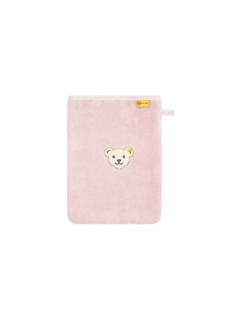 STEIFF | Gant de toilette pour bébé | Rose