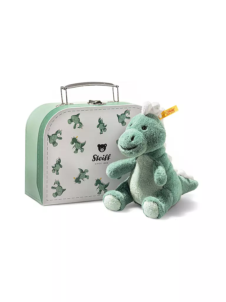 STEIFF | Joshi Baby T-Rex dans une valise 16cm | petrol