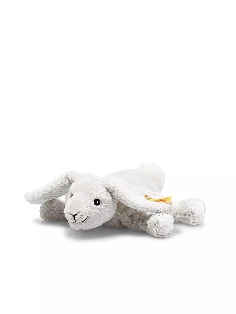 STEIFF | Lapin couché FLOPPY HOPPEL 20cm | Gris clair