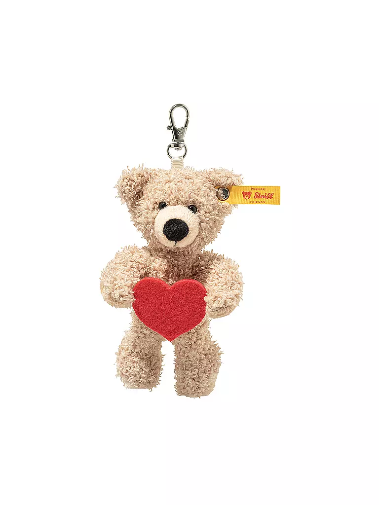 STEIFF | Pendentif Fynn Ours en peluche Love 12cm | Beige