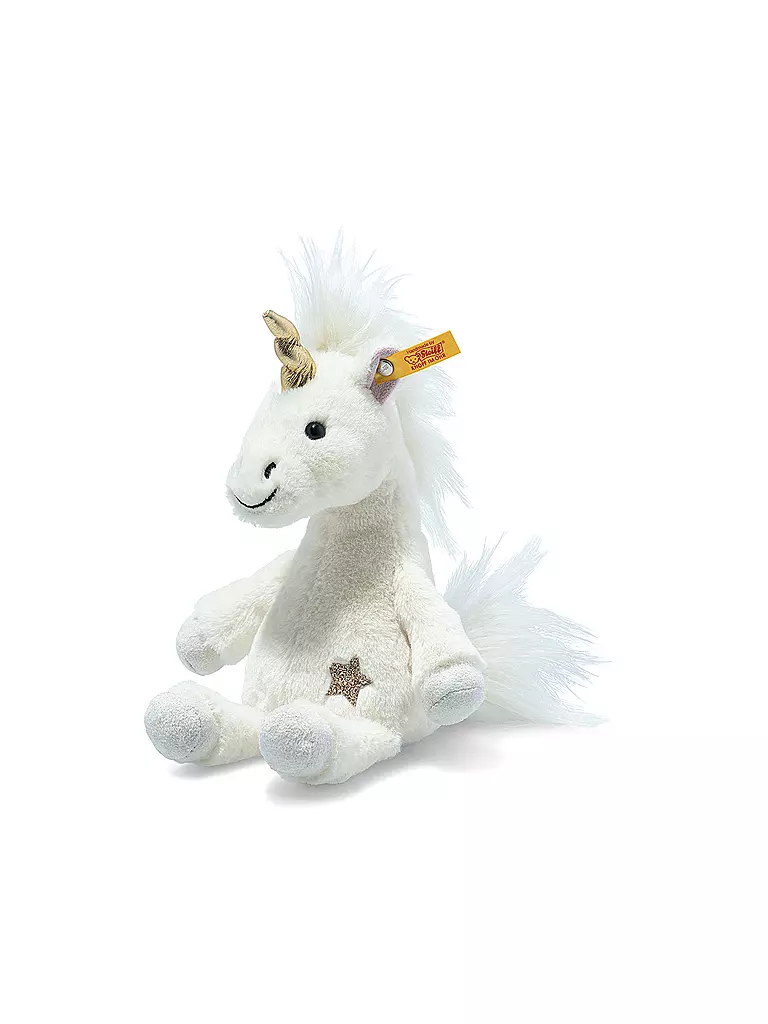 STEIFF | Plüschtier Einhorn 20cm Soft Cuddly Friends | Blanc