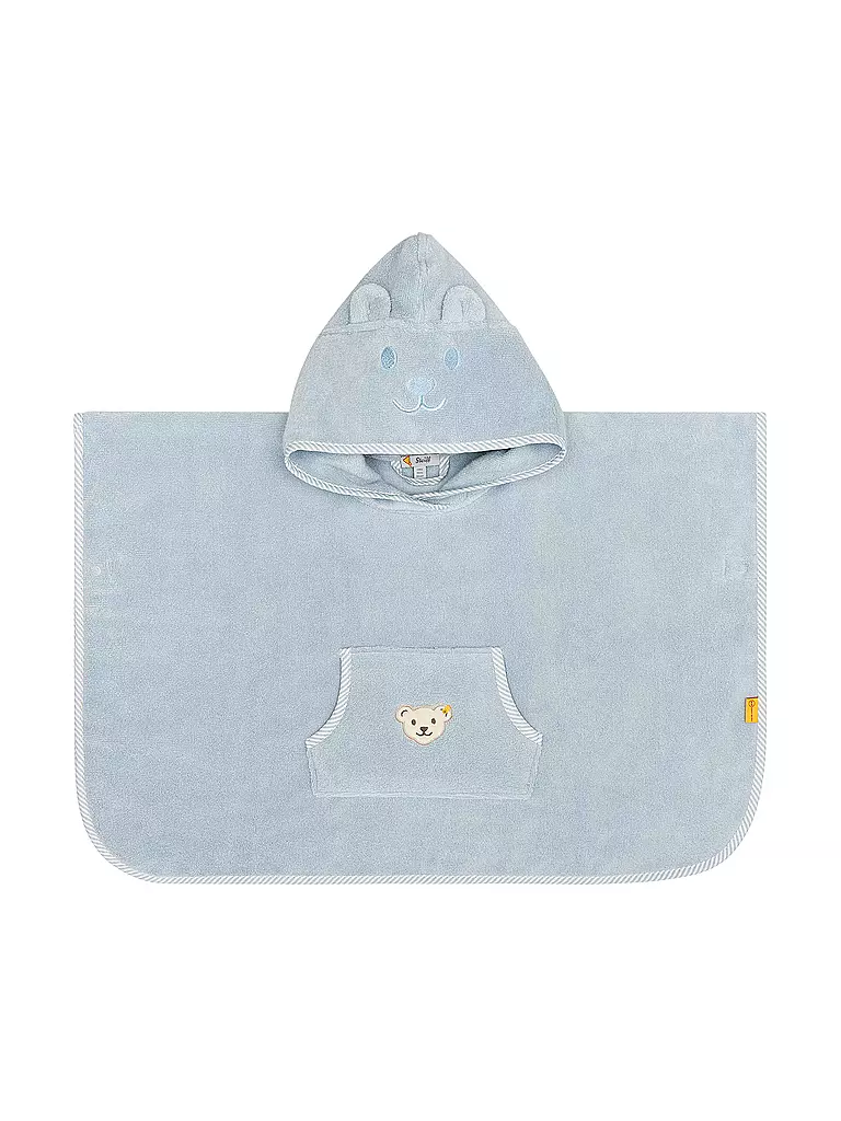 STEIFF | Poncho de bain pour bébé | Bleu clair