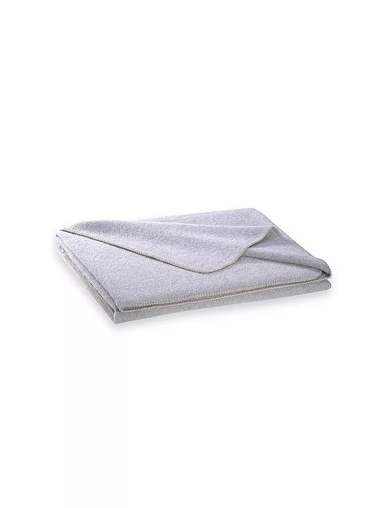 STEINER 1888 | Couverture en laine "Alina" 150x190cm marbre | grau