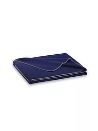 STEINER 1888 | Wolldecke "Alina" 150x190cm brombeer | Bleu foncé