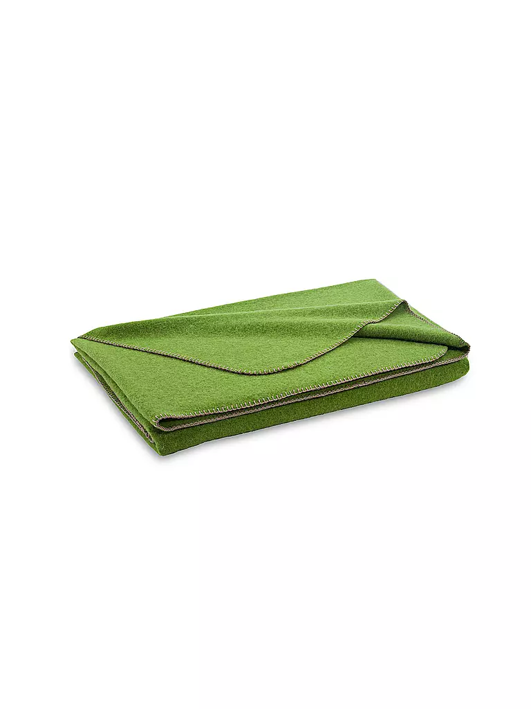 STEINER 1888 | Couverture en laine "Alina" 150x190cm pomme | grün