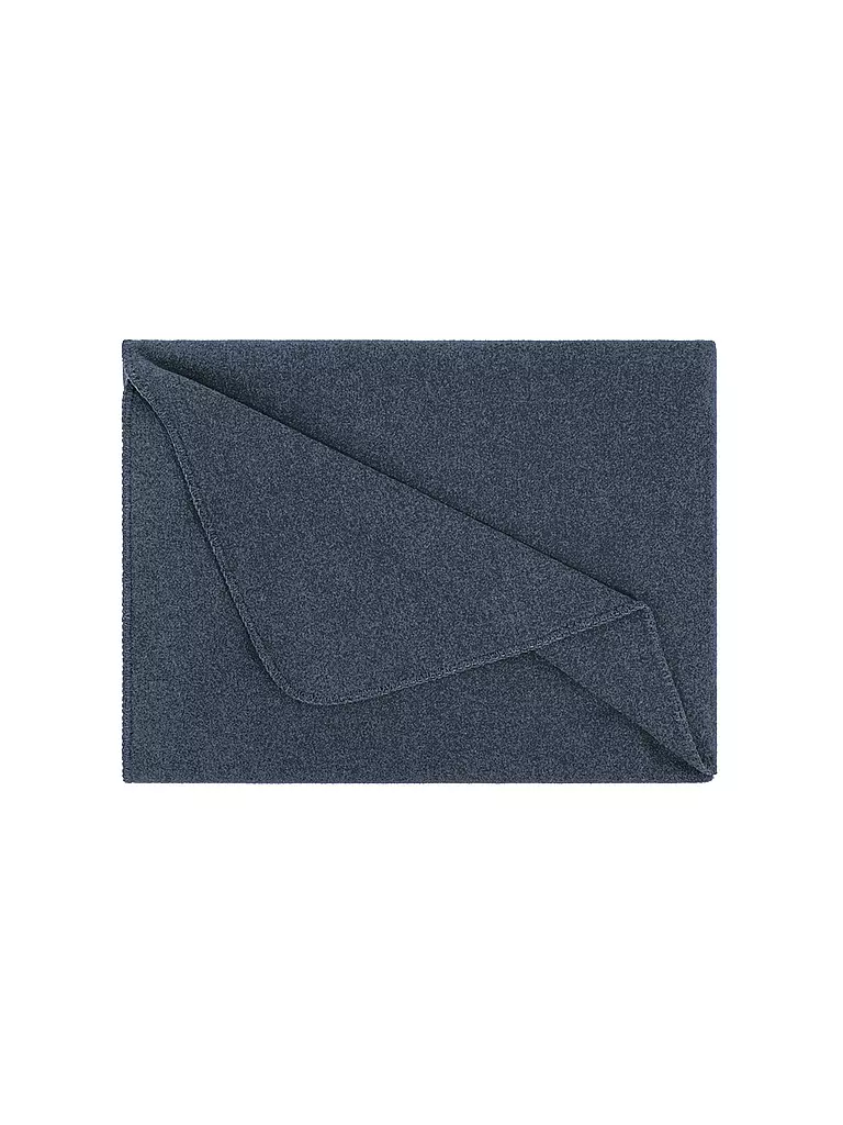 STEINER 1888 | Couverture en laine - Plaid Sophia 145x190cm Atlantique | Bleu foncé