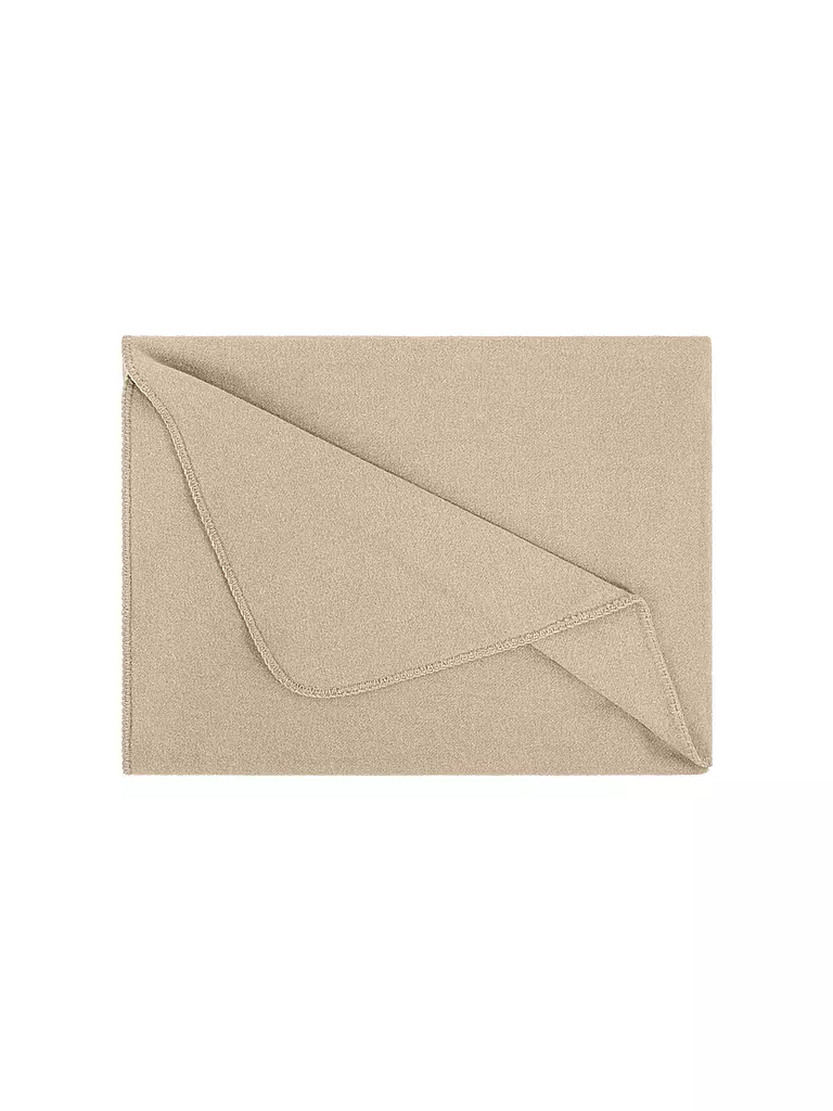 STEINER 1888 | Couverture en laine - Plaid Sophia 145x190cm Latte | Camel
