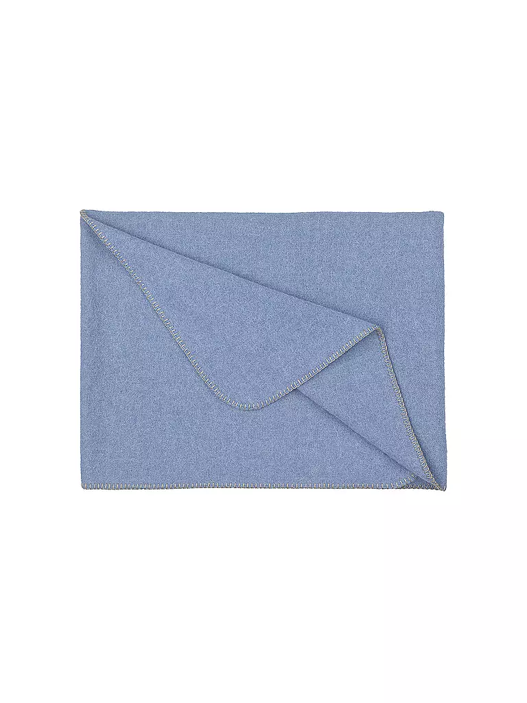 STEINER 1888 | Couverture en laine ALINA 145x190cm Bleuet | hellblau