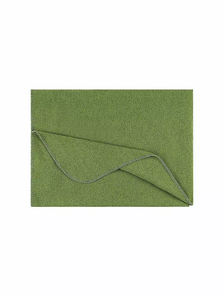 STEINER 1888 | Couverture en laine Sophia 145x190cm tilleul | Vert