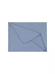 STEINER 1888 | Couverture en laine - Plaid Sophia 145x190cm Framboise | Bleu clair