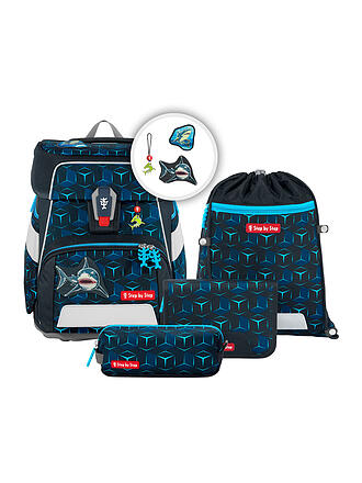 STEP BY STEP | Set de cartable 5 pièces SPACE Shine Shark Dexte