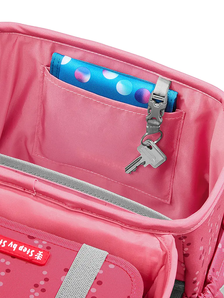 STEP BY STEP | Ensemble de cartable BASIS Pink Bubbles | Rose vif