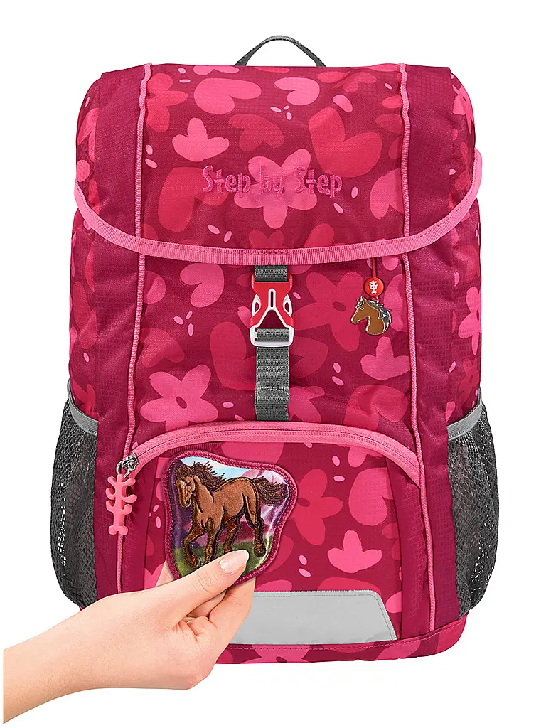 STEP BY STEP | Ensemble de sac à dos pour enfants 3 pièces - Wild Horse Nora | Rose vif