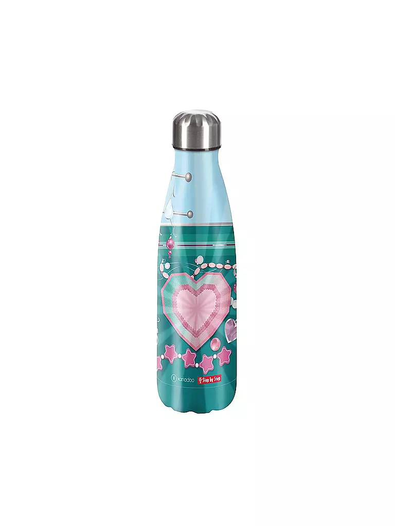 STEP BY STEP | Gourde en acier inoxydable - Glitter Heart 0,5L | Multicolore