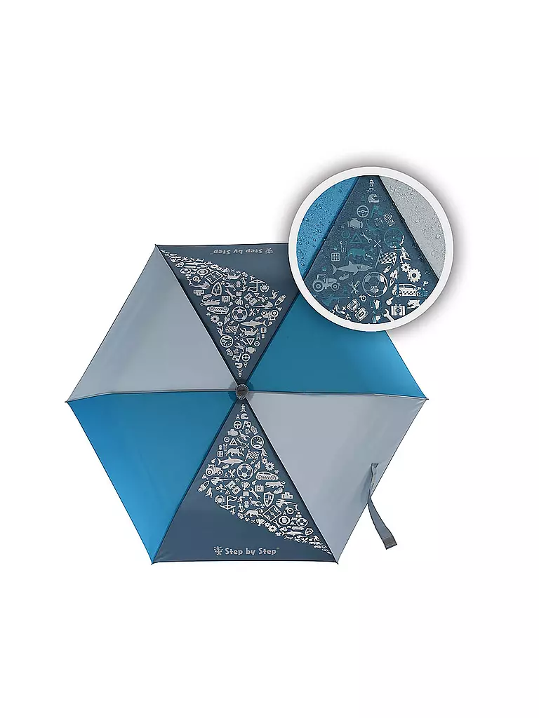 STEP BY STEP | Regenschirm MAGIC RAIN EFFECT BLUE | Bleu