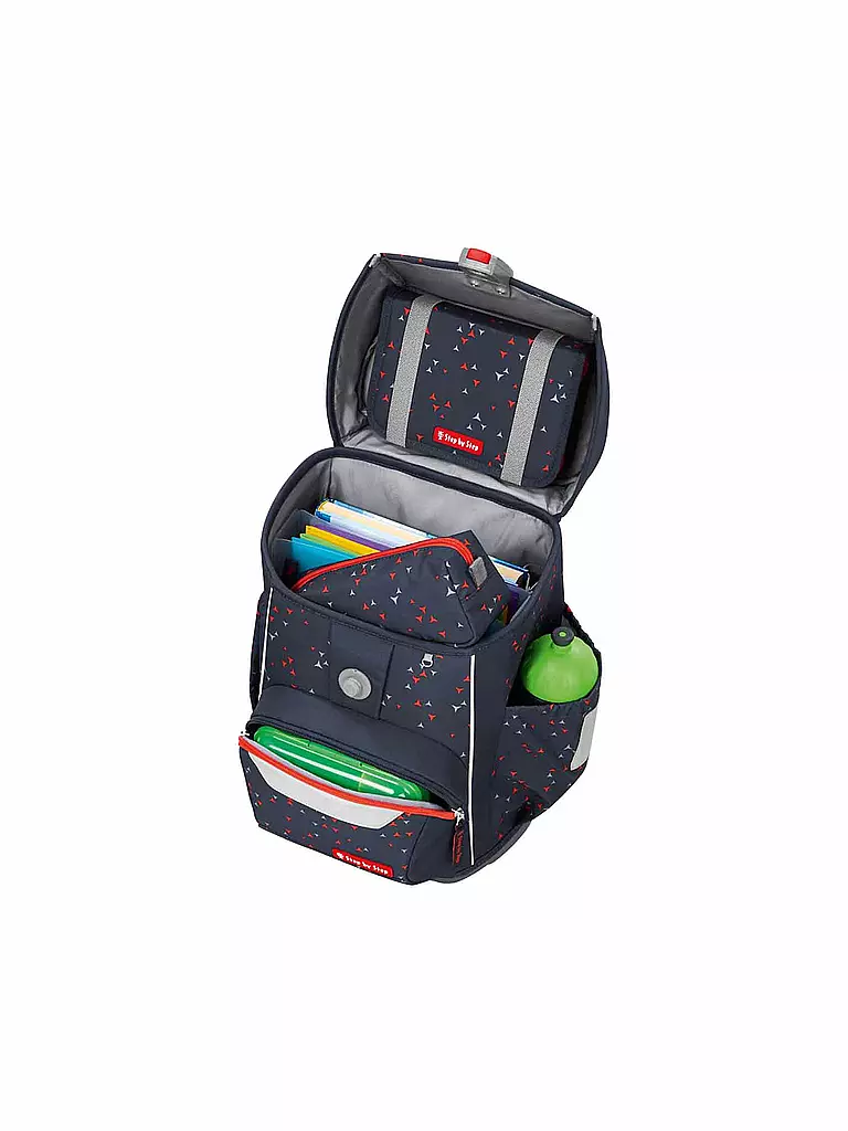 STEP BY STEP | Schultaschen Set 4tlg BASIS Anthrazit Triangles | Gris