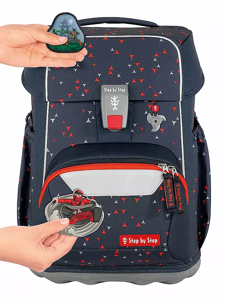 STEP BY STEP | Schultaschen Set 4tlg BASIS Anthrazit Triangles | Gris