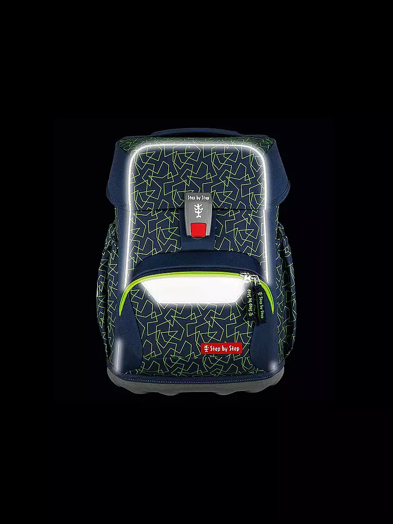 STEP BY STEP | Schultaschen Set 4tlg BASIS Green Geometric  | Vert