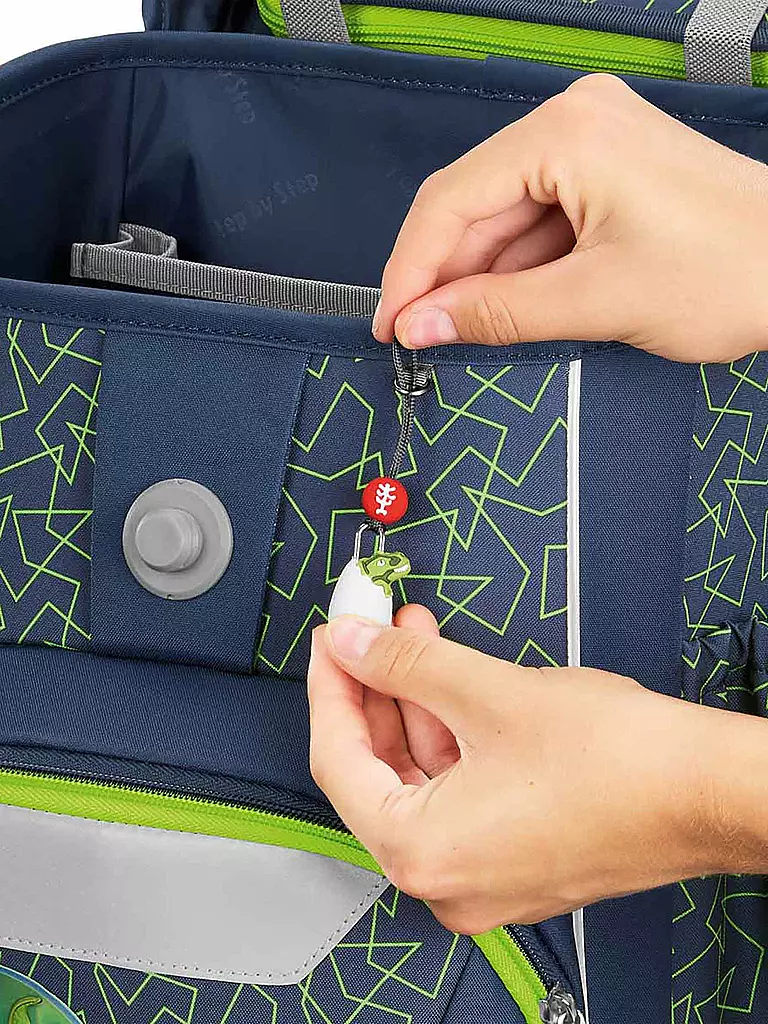 STEP BY STEP | Schultaschen Set 4tlg BASIS Green Geometric  | Vert