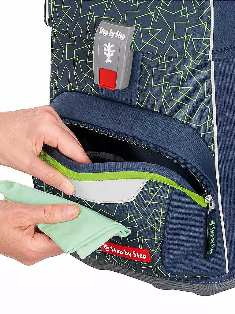 STEP BY STEP | Schultaschen Set 4tlg BASIS Green Geometric  | Vert