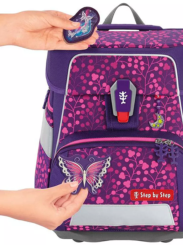 STEP BY STEP | Schultaschen Set 5tlg SPACE Shine Butterfly Night Ina |