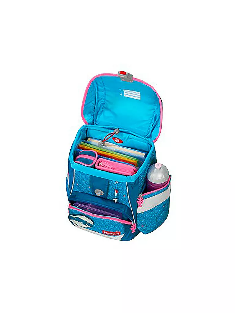 STEP BY STEP | Schultaschen Set 6tlg 2in1 Plus Dolphin Pippa | Turquoise