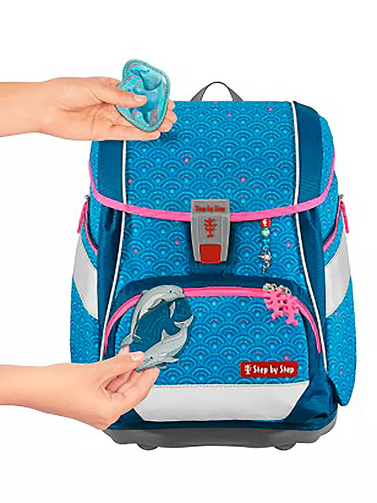STEP BY STEP | Schultaschen Set 6tlg 2in1 Plus Dolphin Pippa | Turquoise