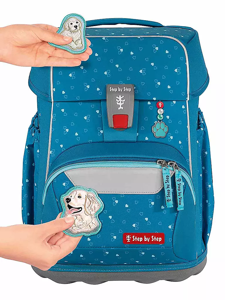 STEP BY STEP | Set de cartable 4 pièces BASIS Blue Hearts | Bleu