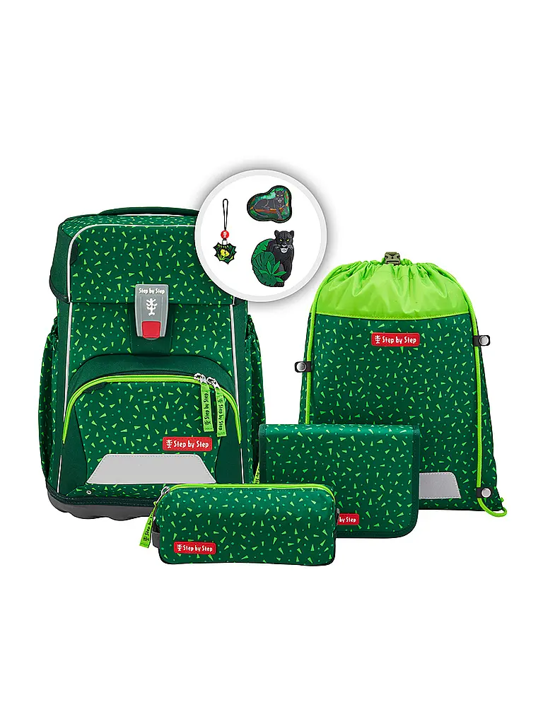 STEP BY STEP | Set de cartable BASIS Green Graphics | Vert foncé