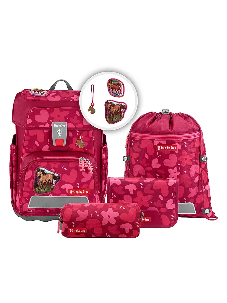 STEP BY STEP | Set de cartables 5 pièces CLOUD Wild Horse Nora | Rouge