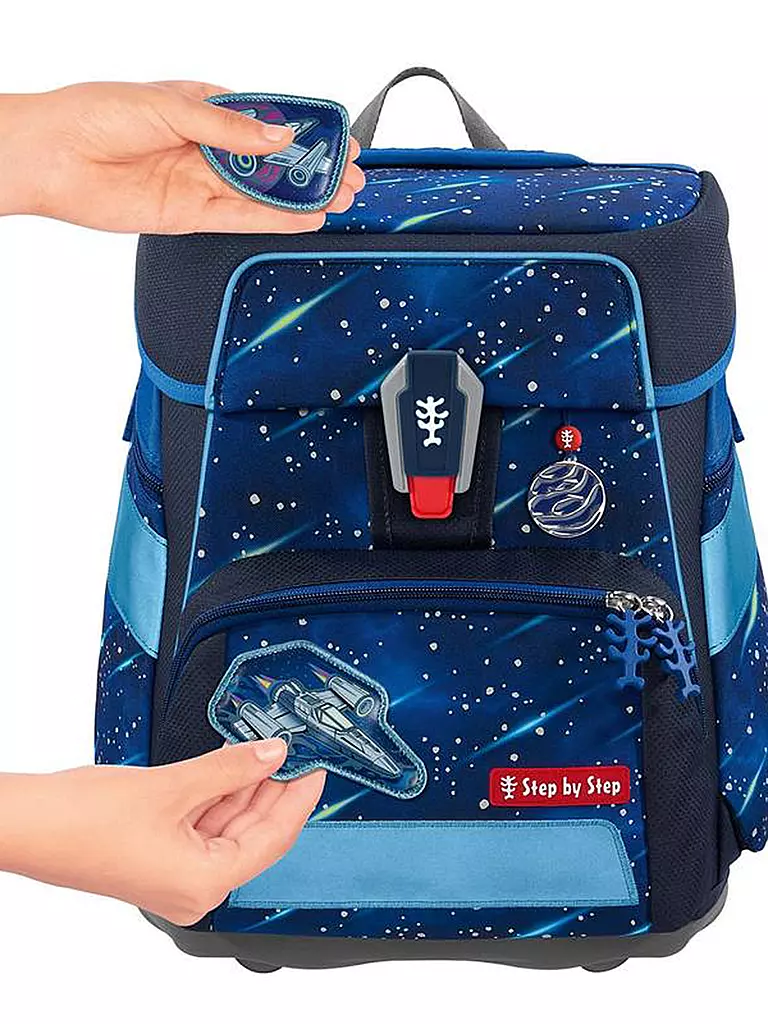 STEP BY STEP | Set de cartables 5 pièces Star Shuttle Elio | Bleu foncé