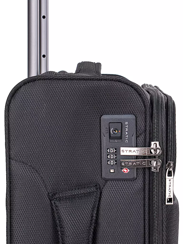 STRATIC | Trolley souple LIGHT S 55cm noir | Noir