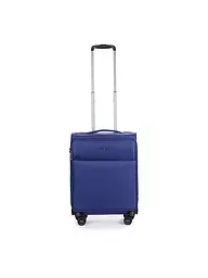 STRATIC | Trolley souple LIGHT S 55cm noir | Bleu foncé