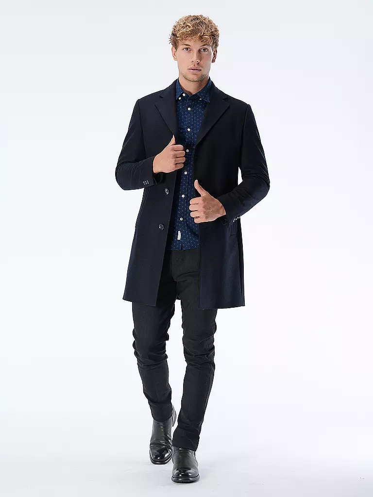 STRELLSON | Wollmantel ADRIA | Bleu foncé