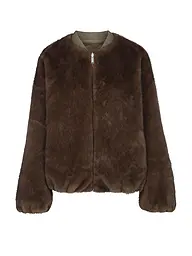 STUDIO AR | Veste réversible aspect fourrure ETTA | Marron