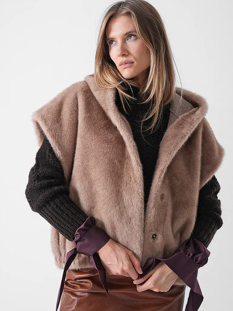 STUDIO AR | Veste réversible aspect fourrure MINK | 