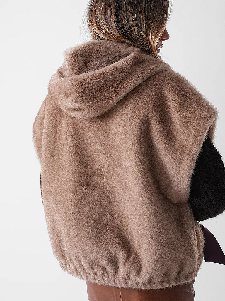 STUDIO AR | Veste réversible aspect fourrure MINK | 
