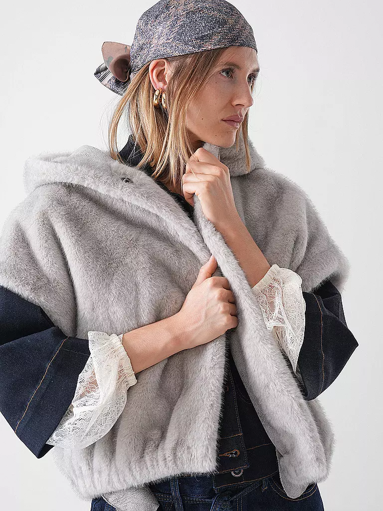 STUDIO AR | Wendejacke in Felloptik MINK | 