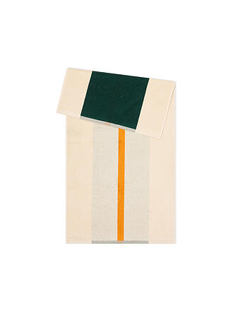 SUITE702 | Serviette 50x100cm COTON PEIGNÉ Vert Foncé/Orange