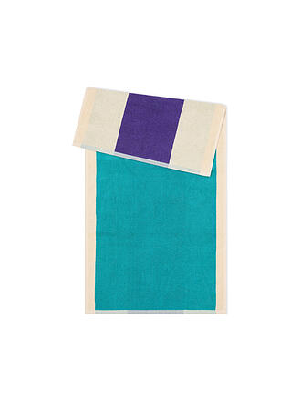SUITE702 | Serviette 50x100cm COTON PEIGNÉ Turquoise/Violet
